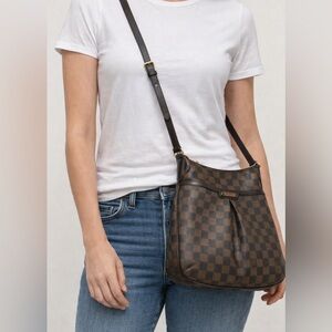 Authentic Louis Vuitton Bloomsbury PM Damier Ebene Crossbody Bag w certificate